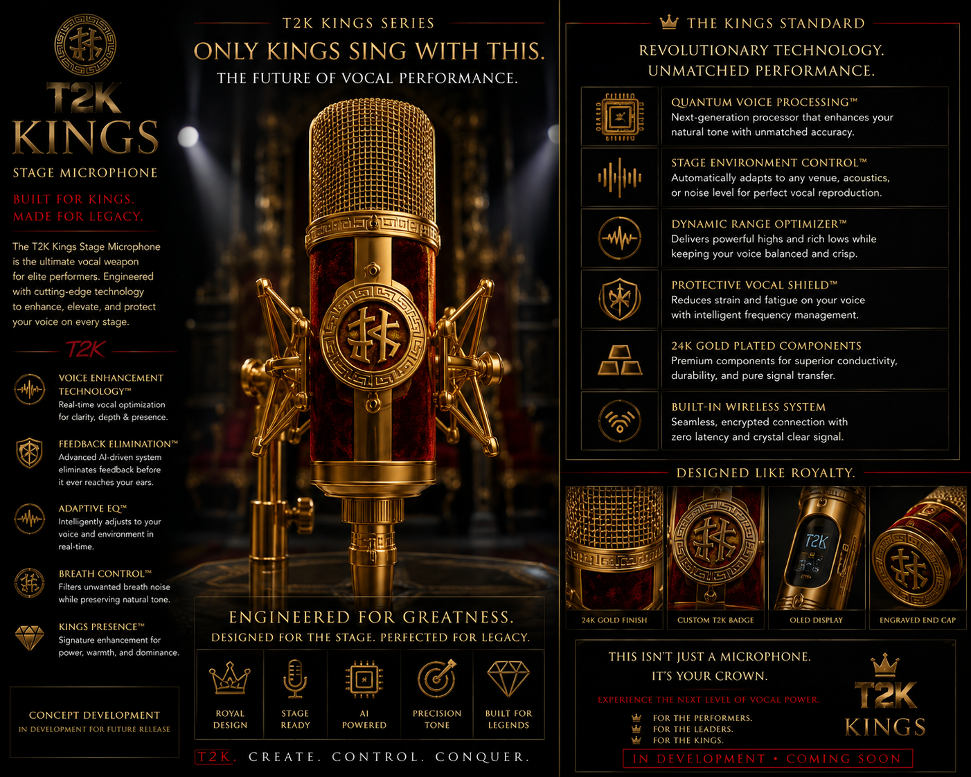 Kings Stage Microphone — vocal performance concept